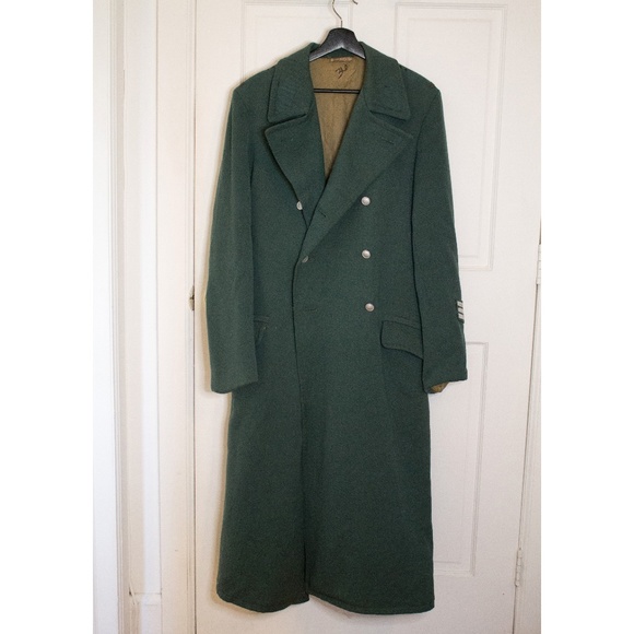 Vintage Jackets & Blazers - Mid-Century European Army Trenchcoat